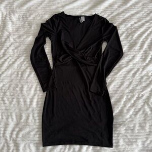 H&M Black Long Sleeve Dress